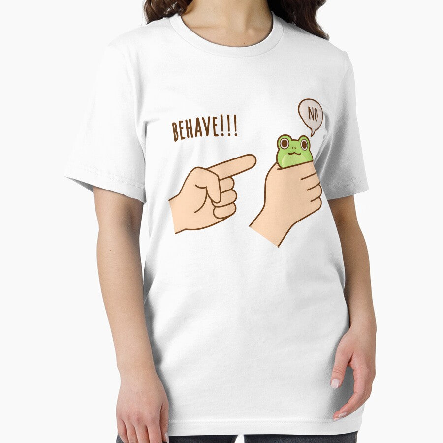 Dishonest Frog Funny Frog Meme Behave No Cartoon by gear-posters T-Shirts, Hoodie, Sweatshirt | BlankRebels.com (Image 2)