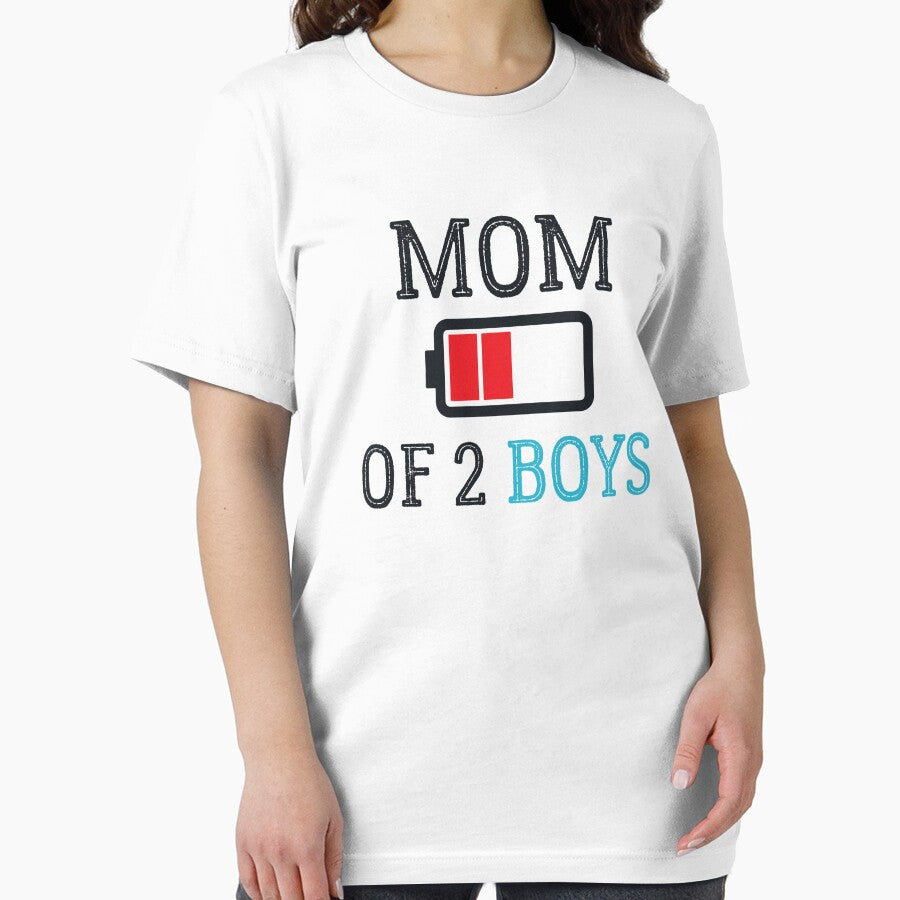 Mom Of Two Boys Funny Mother oF 2 Boys Mother's Day by rachidart T-Shirts, Hoodie, Sweatshirt | BlankRebels.com (Image 2)