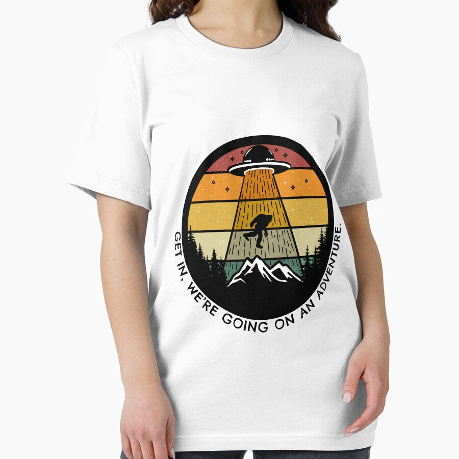 Vintage UFO abducting Bigfoot, Adventure by Truepinedesign T-Shirts, Hoodie, Sweatshirt | BlankRebels.com (Image 2)