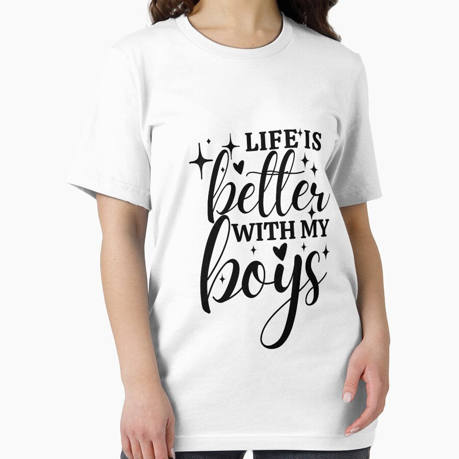 Life is Better With My Boys, Custom Life is Better With My Boys   Essential T-Shirt by podlook Hoodie, Sweatshirt (Image 2)