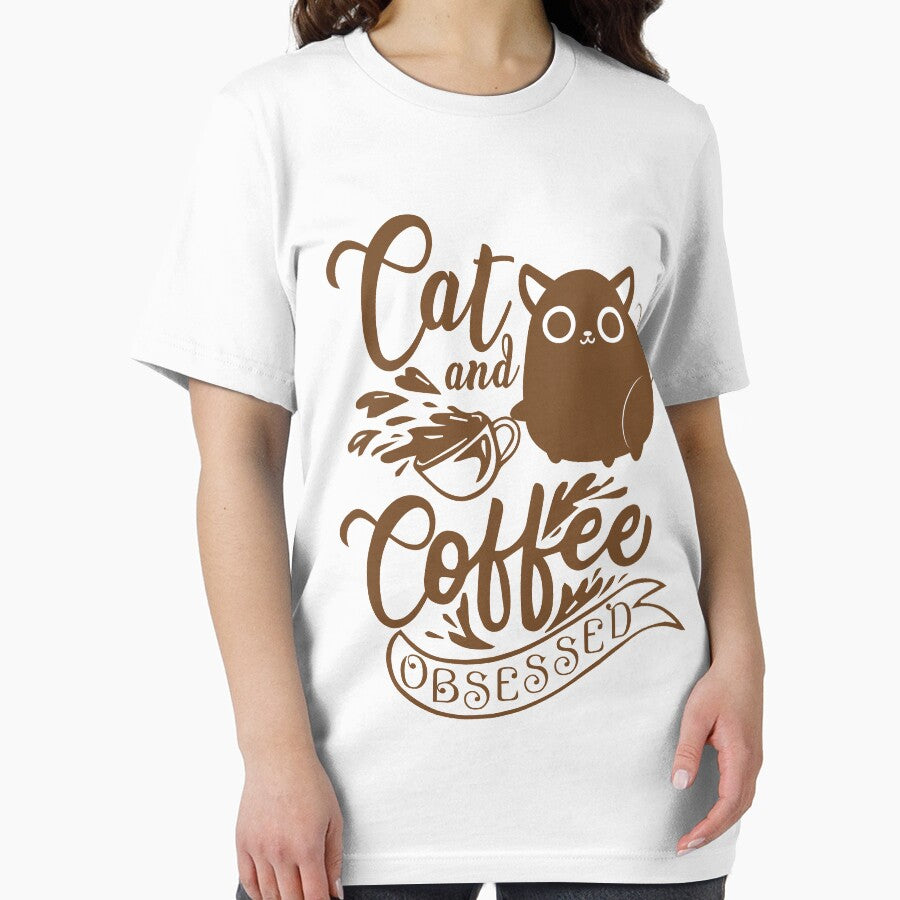 Cat and Coffee Obsessed T-Shirt | Top | Hoodie | Tank Top by MonkeyPaper