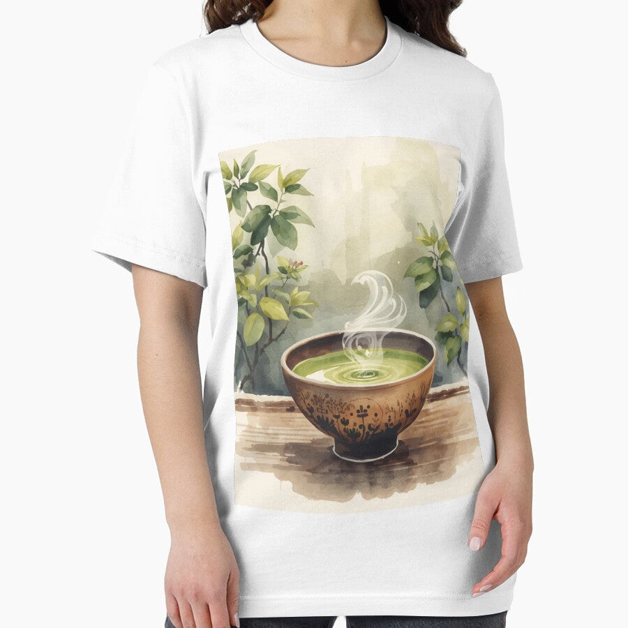 Zen Matcha Ritual – Watercolor Green Tea Shirt by Kasad Hoodie, Sweatshirt | BlankRebels.com (Image 2)