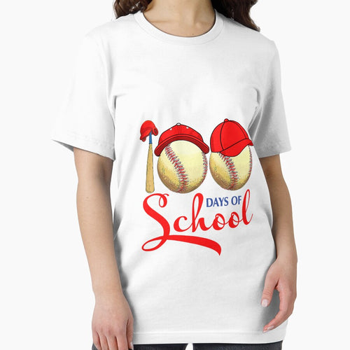 100 Days of School Baseball Teacher Kids by MobertsonArt T-Shirts, Hoodie, Sweatshirt | BlankRebels.com (Image 2)