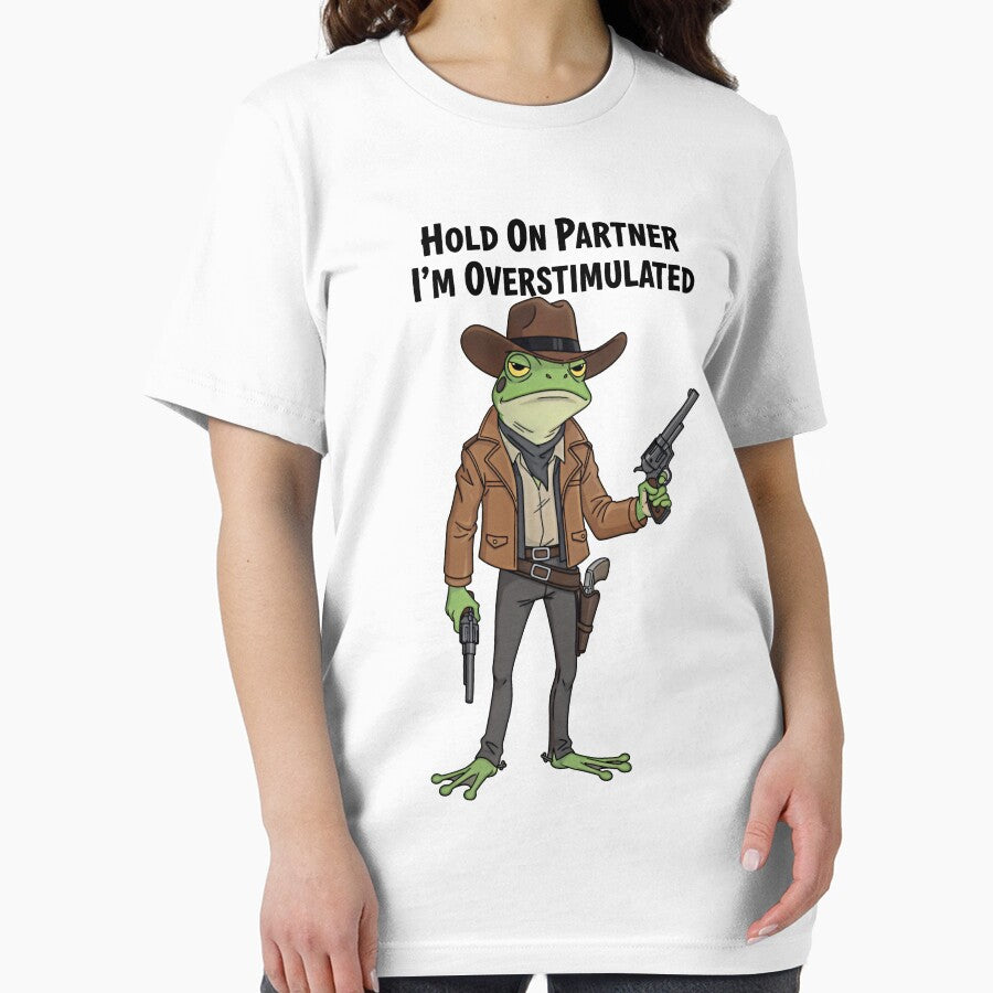 Funny Overstimulated Cowboy Frog Meme by gear-posters T-Shirts, Hoodie, Sweatshirt | BlankRebels.com (Image 2)