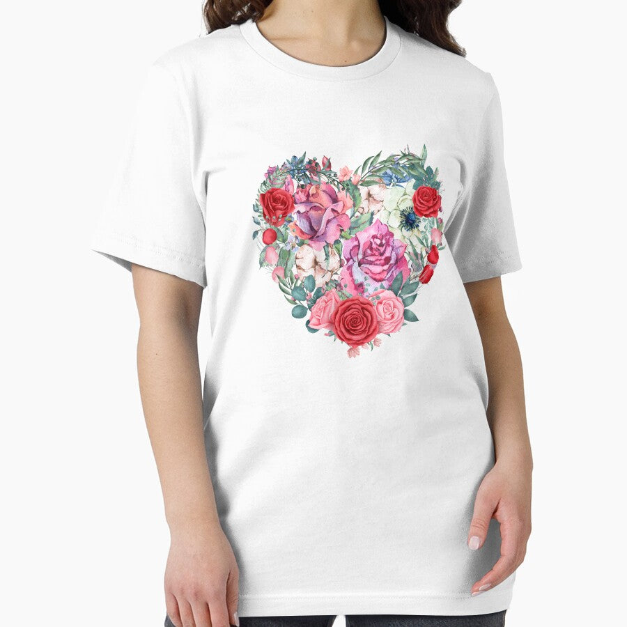 Beautiful February 14th Valentines Day Blooming Heart Flower Aesthetic Gifts by Flowerartlovers T-Shirts,... (Image 2)