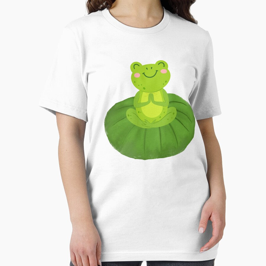 Frog Doing Yoga Lotus Leaf T-Shirts, Hoodie, Sweatshirt