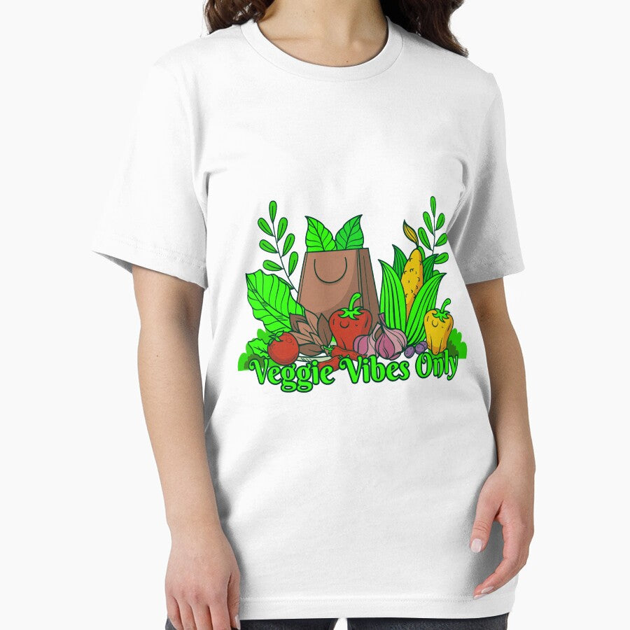 Veggie Vibes Only – Cute Organic Vegetable Illustration Vegan Design by UI Expert T-Shirts, Hoodie, Sweatshirt (Image 2)