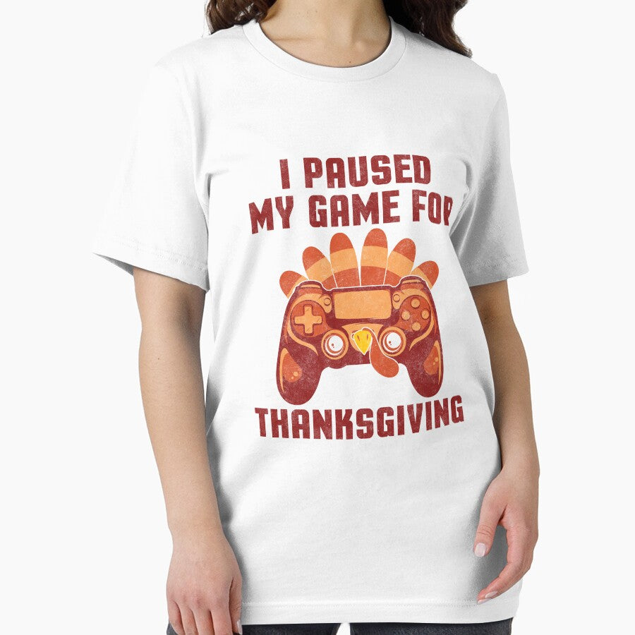 I Paused My Game For Thanksgiving funny kids thanksgiving matching outfit by Theme-Art T-Shirts, Hoodie, Sweatshirt (Image 2)