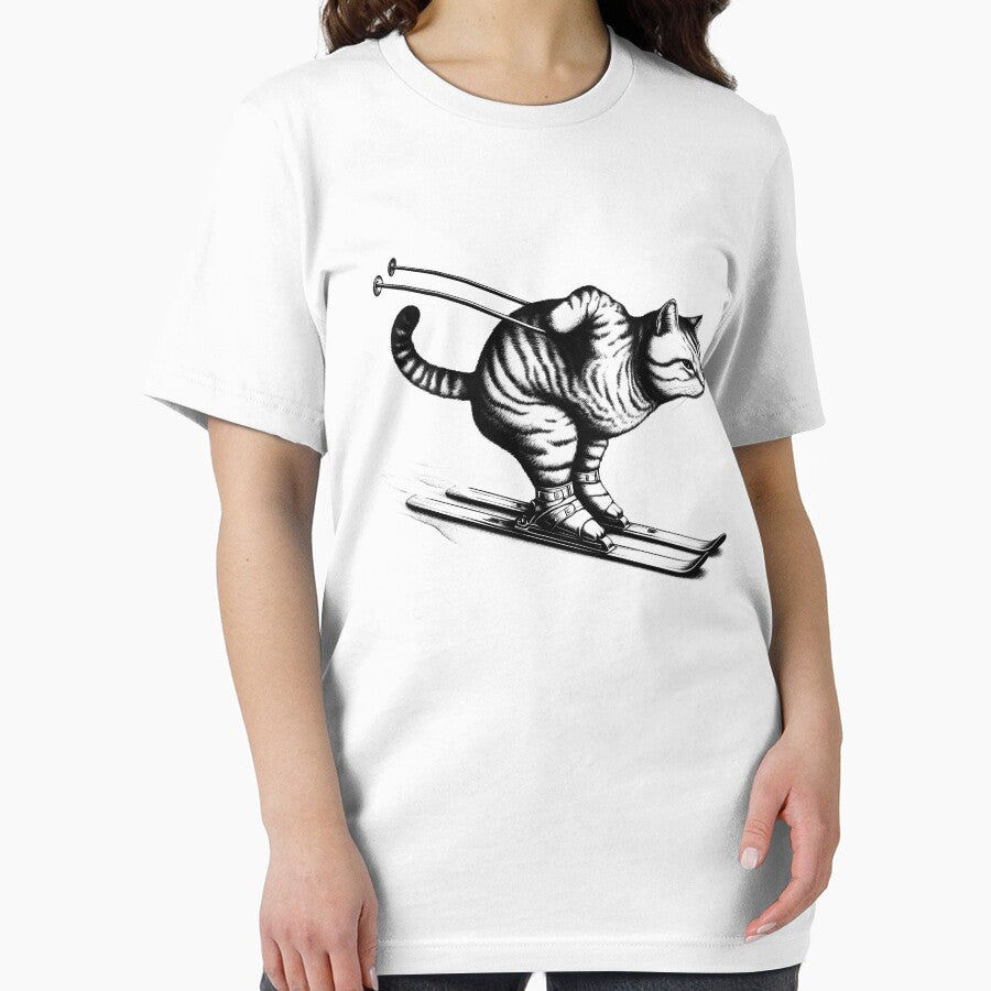 Cat Playing Ski - Cat Skiing by Kimberley King Art  King Art T-Shirts, Hoodie, Sweatshirt | BlankRebels.com (Image 2)