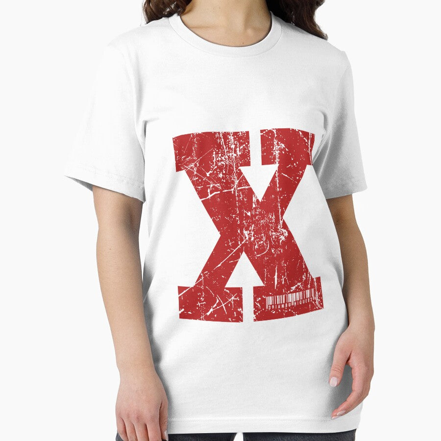 Red Grunge Monogram Letter "X" I Am Unique by SunnyStreet T-Shirts, Hoodie, Sweatshirt | BlankRebels.com (Image 2)
