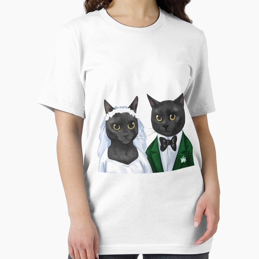 Funny Just Married Couple Cat Lover Cat Couple, Married Couple by PoojaSami T-Shirts, Hoodie, Sweatshirt (Image 2)
