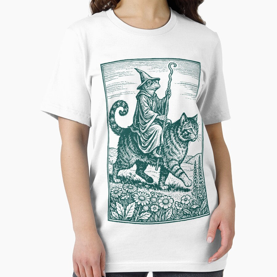 Funny Wizard Frog and Medieval Cat Vintage by RandyHaskins T-Shirts, Hoodie, Sweatshirt | BlankRebels.com (Image 2)
