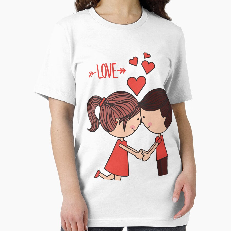 Cute Couple Love Illustration by Aura-Printss T-Shirts, Hoodie, Sweatshirt | BlankRebels.com (Image 2)