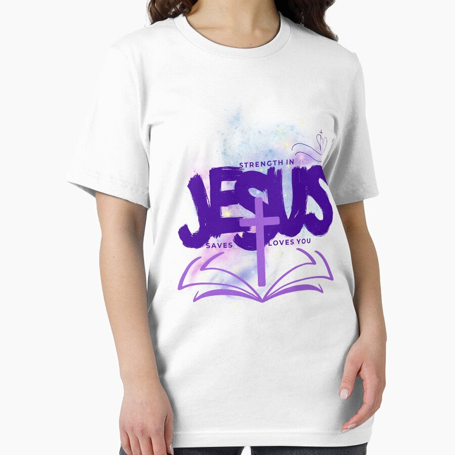 Strength in Jesus, Jesus Loves You by ZerotwoStudio T-Shirts, Hoodie, Sweatshirt | BlankRebels.com (Image 2)
