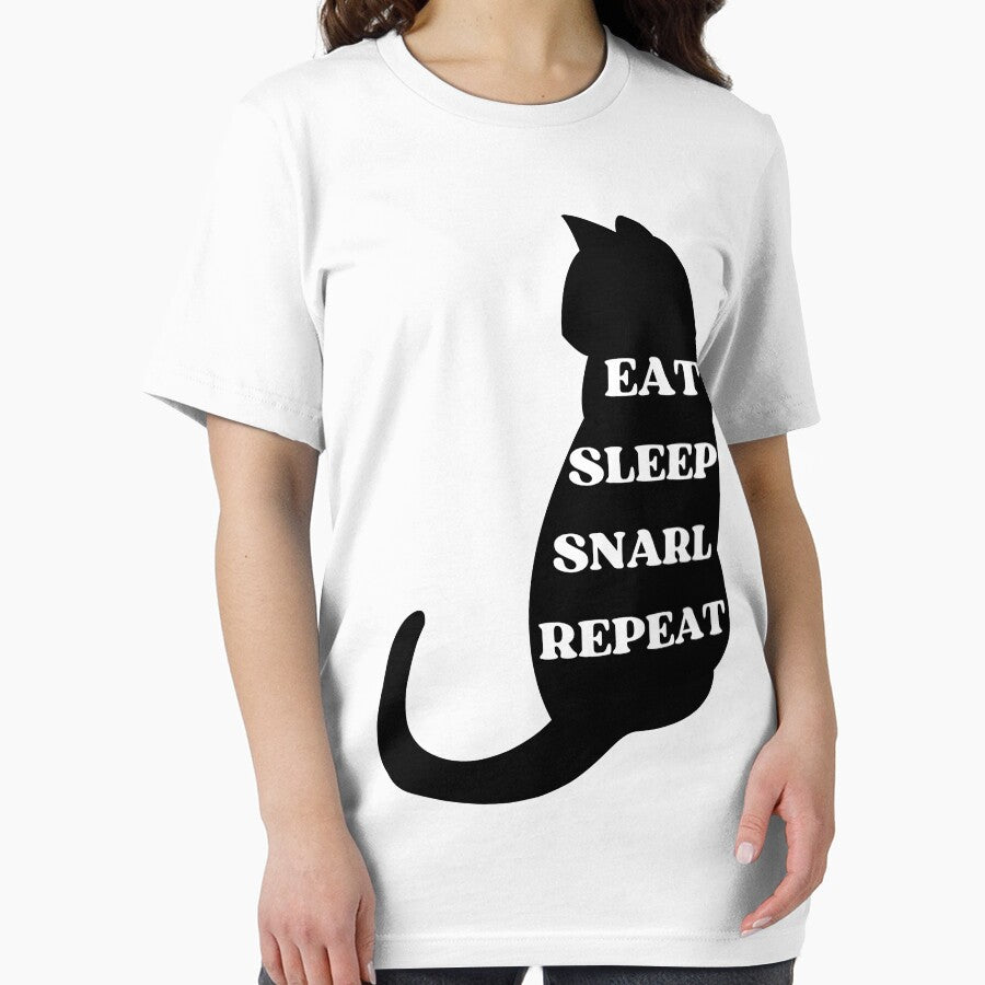 EAT SLEEP SNARL REPEAT - Funny Cat Pictures With Cat Sayings and Captions by FunnyCatsFam T-Shirts, Hoodie,... (Image 2)