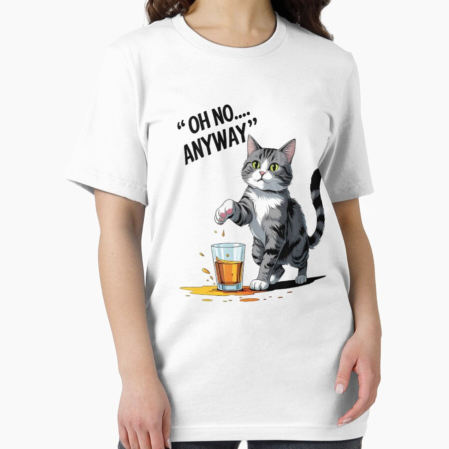 "Oh No... Anyway" - Unbothered cat knocking over glass with paw by EnigmaVoid