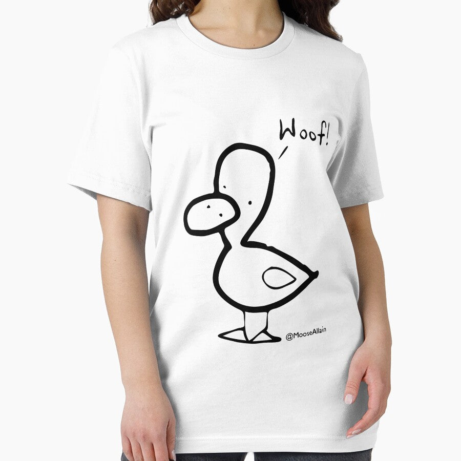 Duck Goes Woof - black print by worldofmoose