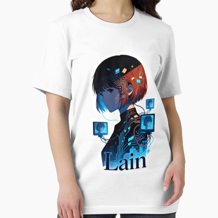 Cutest Serial Experiments Lain Cyberpunk Aesthetic | Retro Anime Glitch Design by Gurjeetpixelart T-Shirts,... (Image 2)