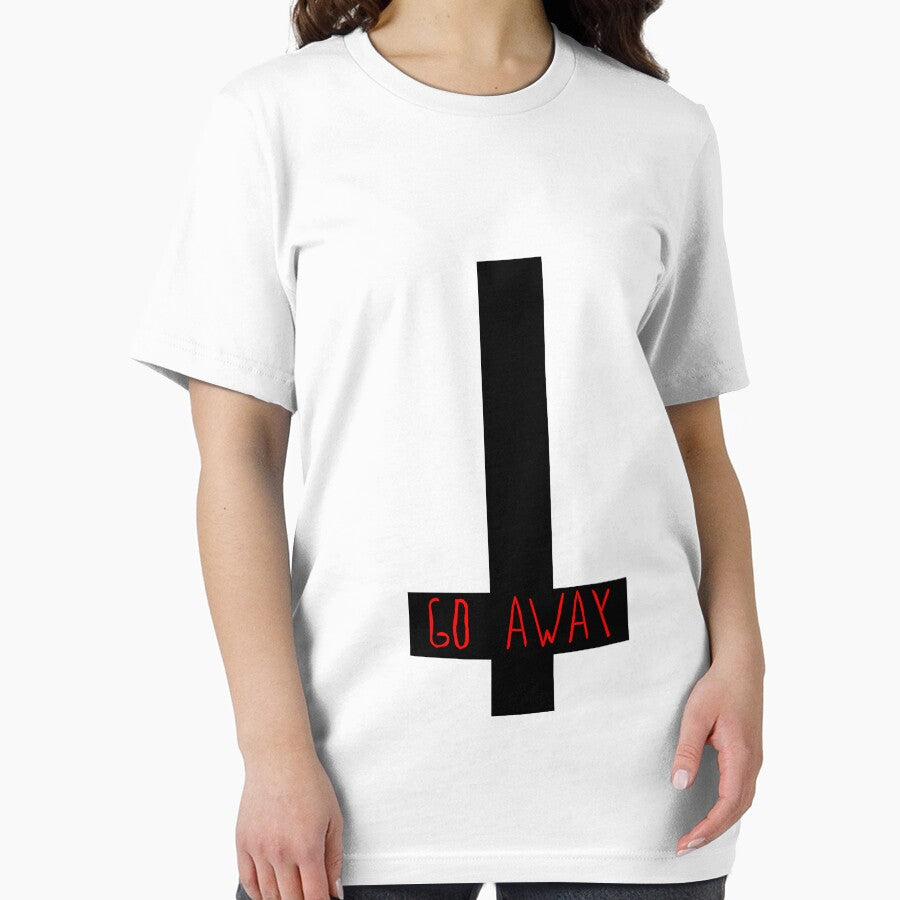Inverted Cross: "Go Away" by rolypolynicoley T-Shirts, Hoodie, Sweatshirt | BlankRebels.com (Image 2)
