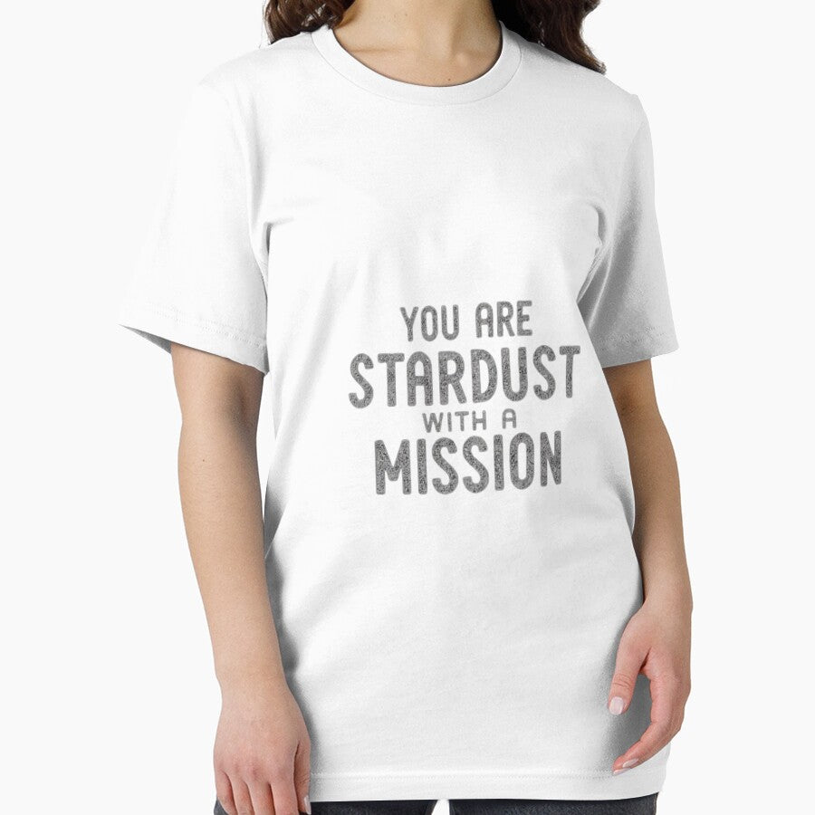 Stardust with a Mission – Cosmic Minimal Typography Tee by Crazy Spicy Shop Hoodie, Sweatshirt | BlankRebels.com (Image 2)