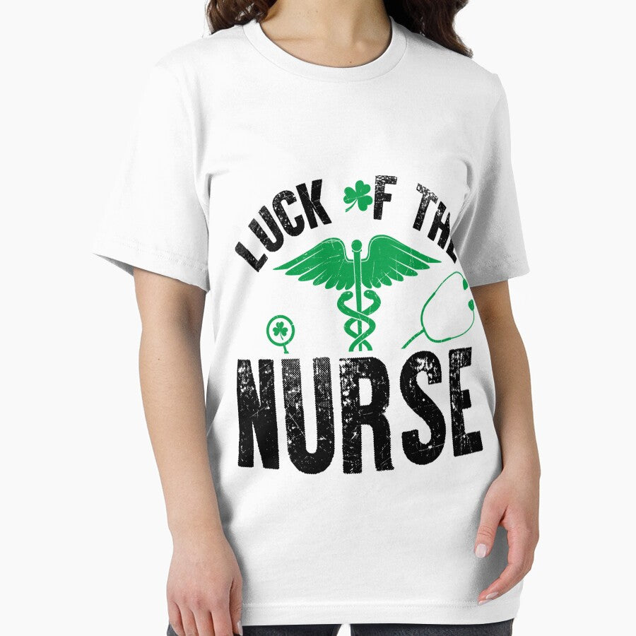 Luck Of the Nurse St. Patrick's Holiday White T-Shirts by q4success Hoodie, Sweatshirt | BlankRebels.com (Image 2)