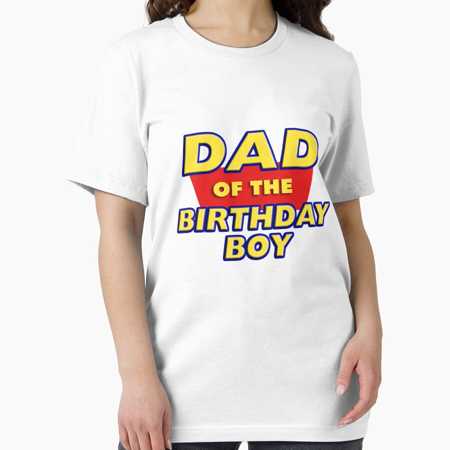 Toy Dad of Birthday Boy T-Shirt Yellow Red by ArtikIceTees Hoodie, Sweatshirt | BlankRebels.com (Image 2)