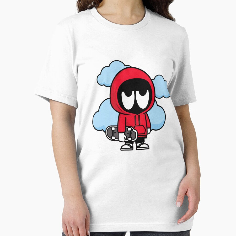 Cool Skater in Red Hoodie - Cartoon Design by MotivaChic