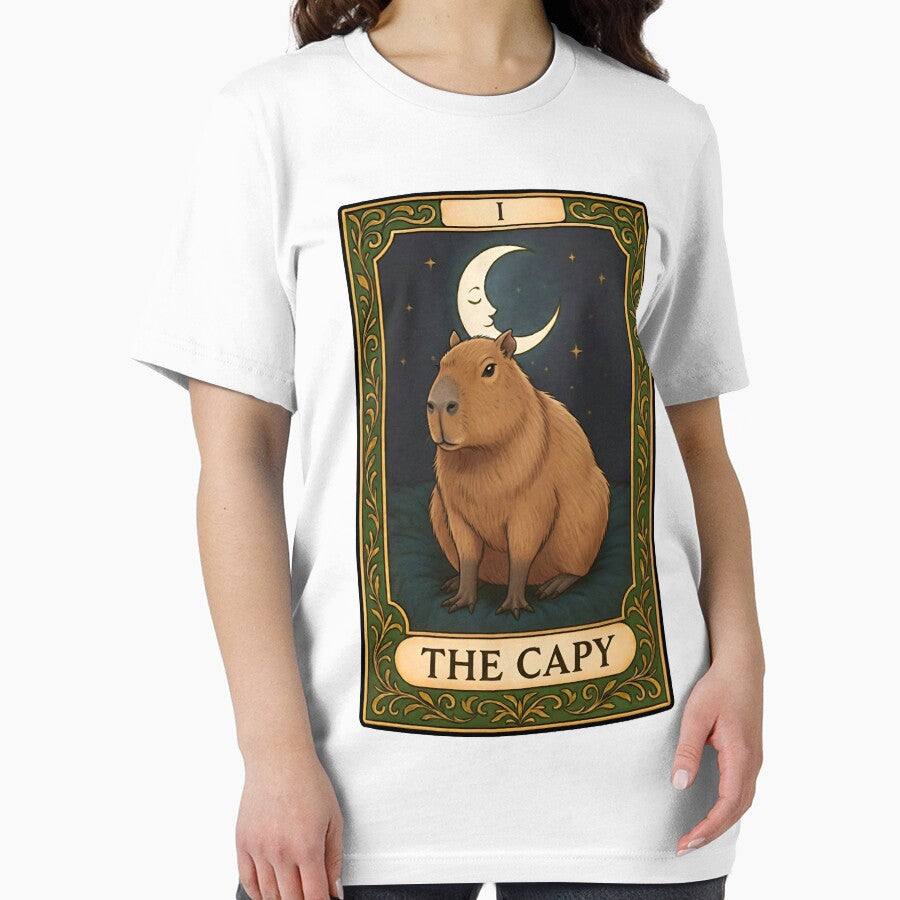 The Capy Tarot Card | Celestial Capybara Illustration by Pets & Memes & Stuff T-Shirts, Hoodie, Sweatshirt (Image 2)