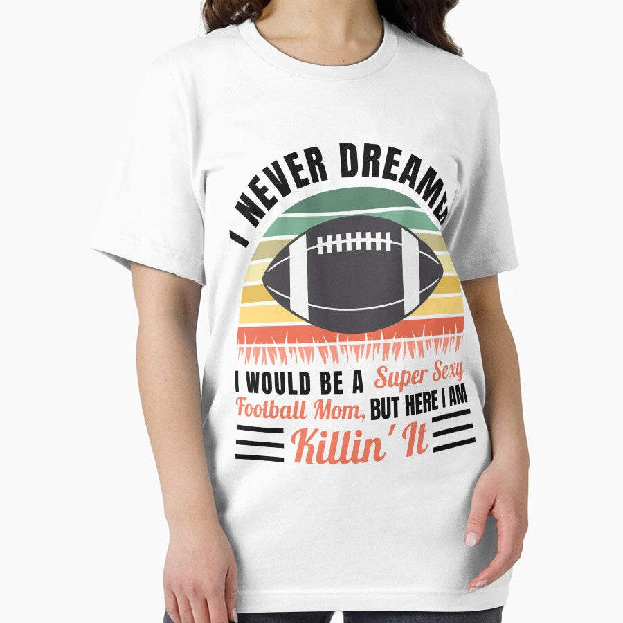 Funny Cute Gift Football Mom by DadJokeDescript T-Shirts, Hoodie, Sweatshirt | BlankRebels.com (Image 2)
