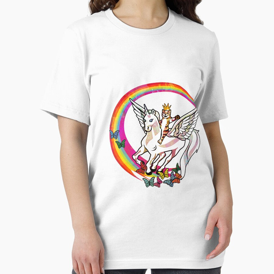 Majestic Cat Riding Unicorn Design by GraphicRhythm T-Shirts, Hoodie, Sweatshirt | BlankRebels.com (Image 2)