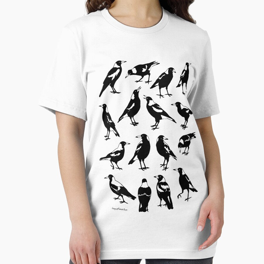 AUSTRALIAN MAGPIES - tee shirt layout (choose your colour) by pavlovais Hoodie, Sweatshirt | BlankRebels.com (Image 2)