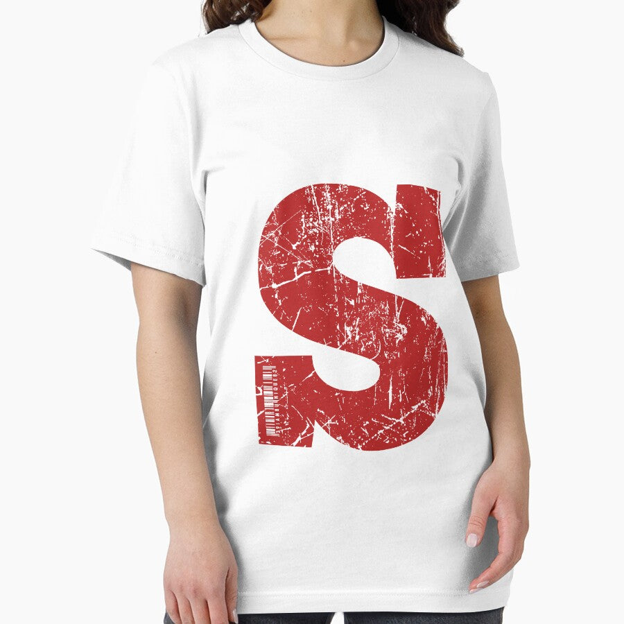 Red Grunge Monogram Letter "S" I Am Unique by SunnyStreet T-Shirts, Hoodie, Sweatshirt | BlankRebels.com (Image 2)