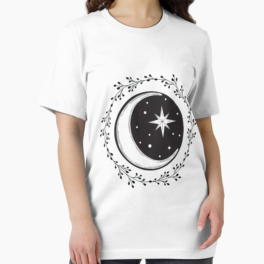 CELESTIAL CRESCENT BOHO MOON AND STARS SPIRITUAL DESIGN by eachside-nik T-Shirts, Hoodie, Sweatshirt (Image 2)