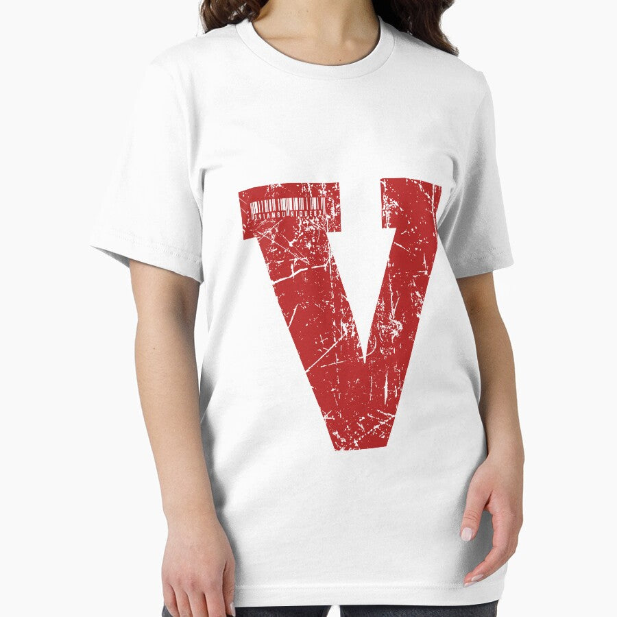 Red Grunge Monogram Letter "V" I Am Unique by SunnyStreet T-Shirts, Hoodie, Sweatshirt | BlankRebels.com (Image 2)