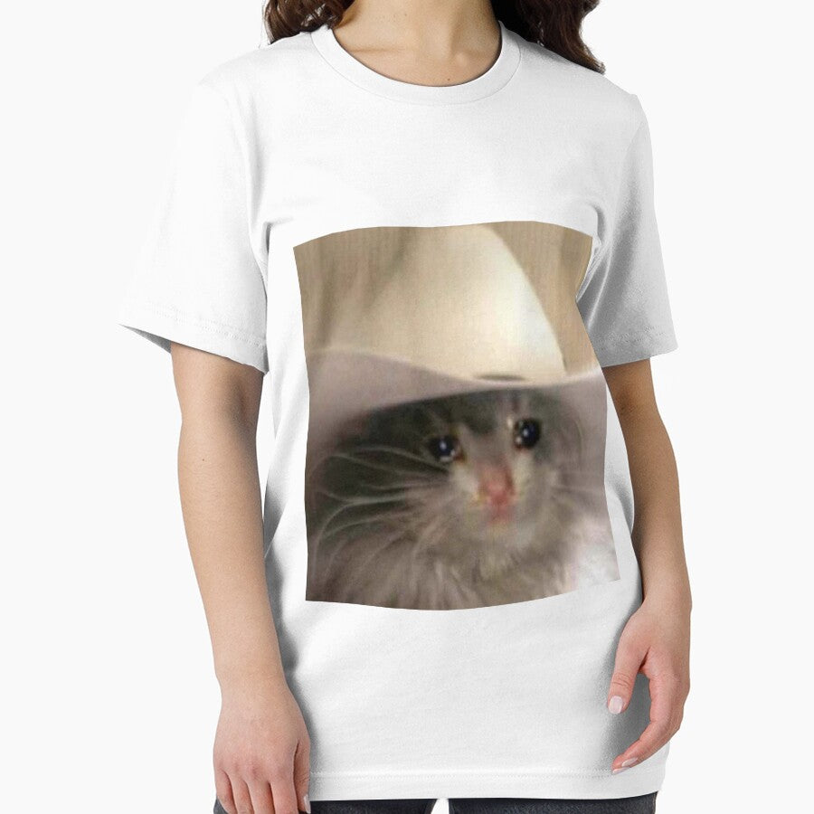 sad cat yeehaw by SketchesOfChaos T-Shirts, Hoodie, Sweatshirt | BlankRebels.com (Image 2)