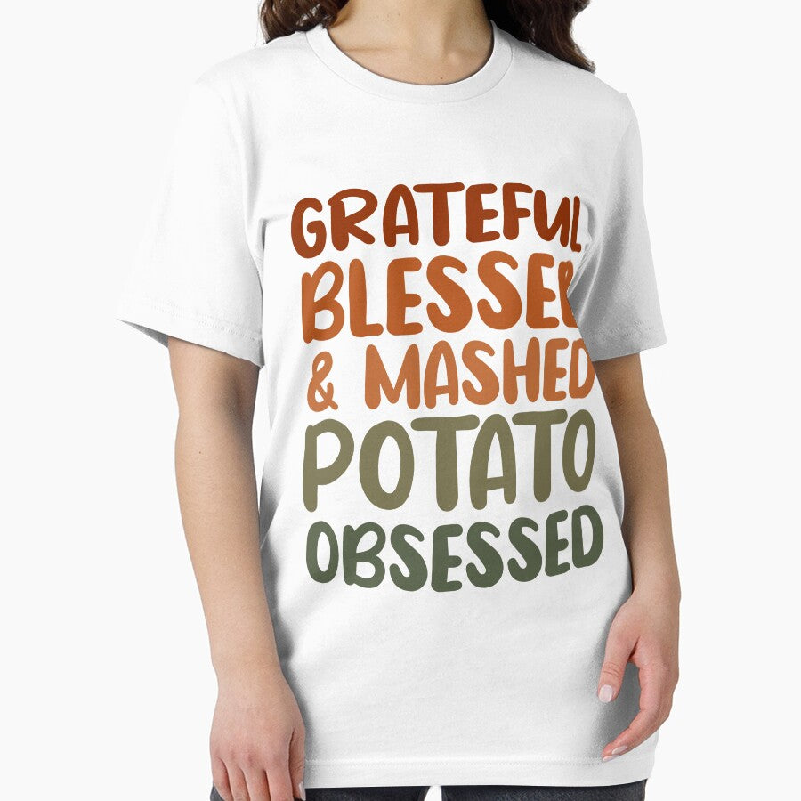 Grateful Blessed and Mashed Potato Obsessed Men Women Thanksgiving Food by KD Merch T-Shirts, Hoodie, Sweatshirt (Image 2)