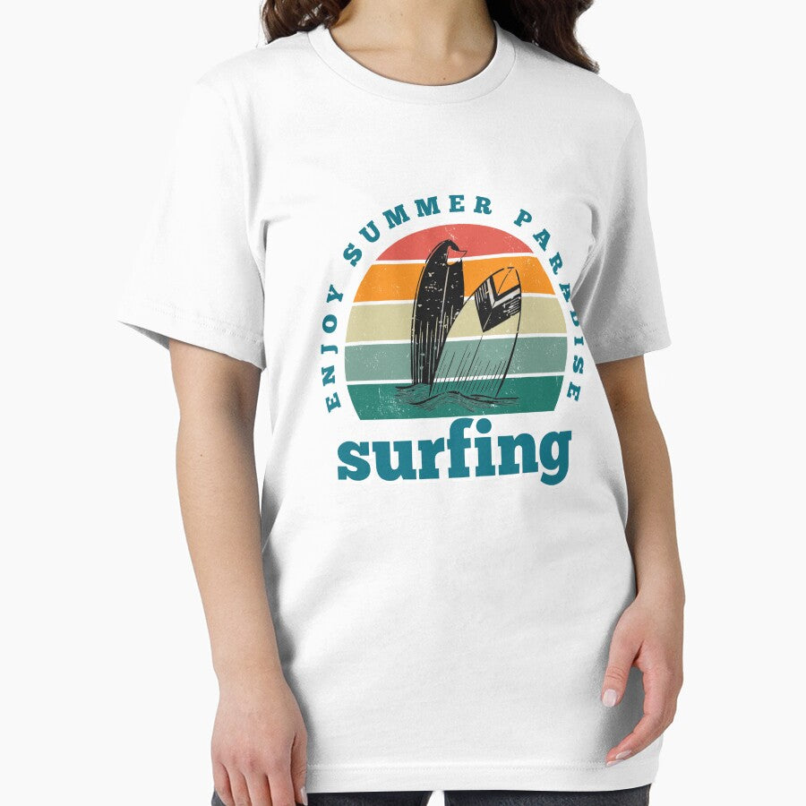 Surfing Vintage Enjoy Summer Paradise T-Shirts, Hoodie, Sweatshirt