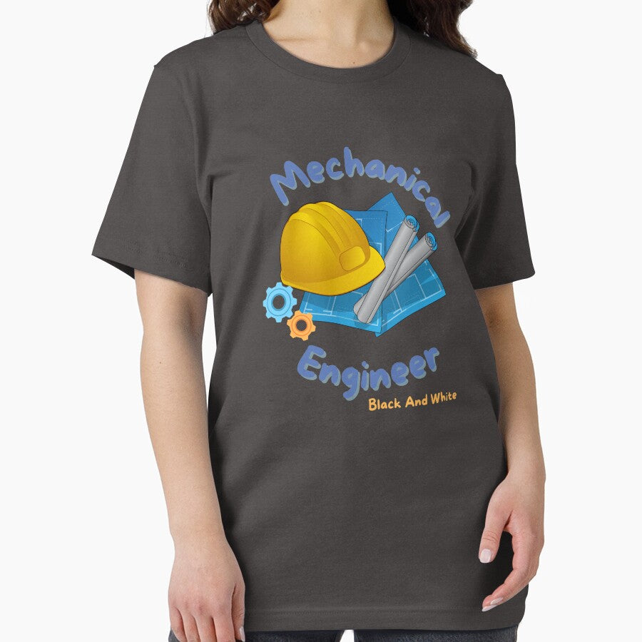Mechanical Engineer Black And White - Funny mechanical Architect by AMED-STORE T-Shirts, Hoodie, Sweatshirt (Image 2)