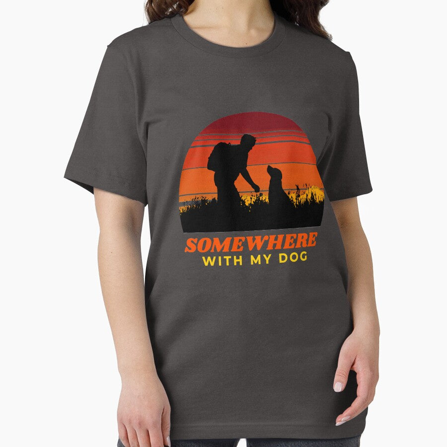 Somewhere With My Dog Men's Outdoor Wilderness Gift by Guarddogdrive T-Shirts, Hoodie, Sweatshirt | BlankRebels.com (Image 2)
