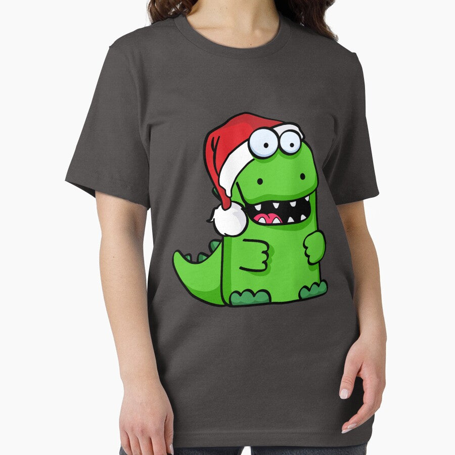 Happy Smiling Green Santa Saurus by SunnyStreet T-Shirts, Hoodie, Sweatshirt | BlankRebels.com (Image 2)