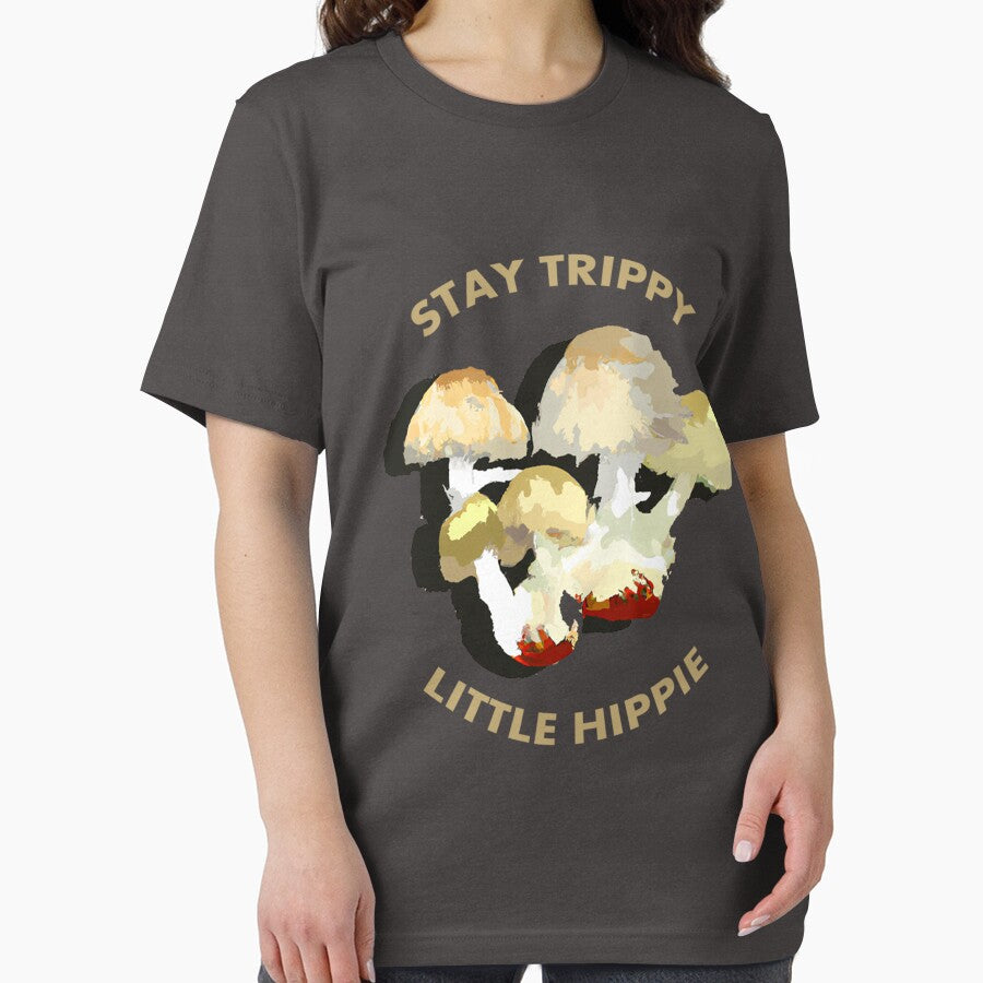 Stay Trippy Little Hippie Mushroom Drawn by xdkiller666 T-Shirts, Hoodie, Sweatshirt | BlankRebels.com (Image 2)