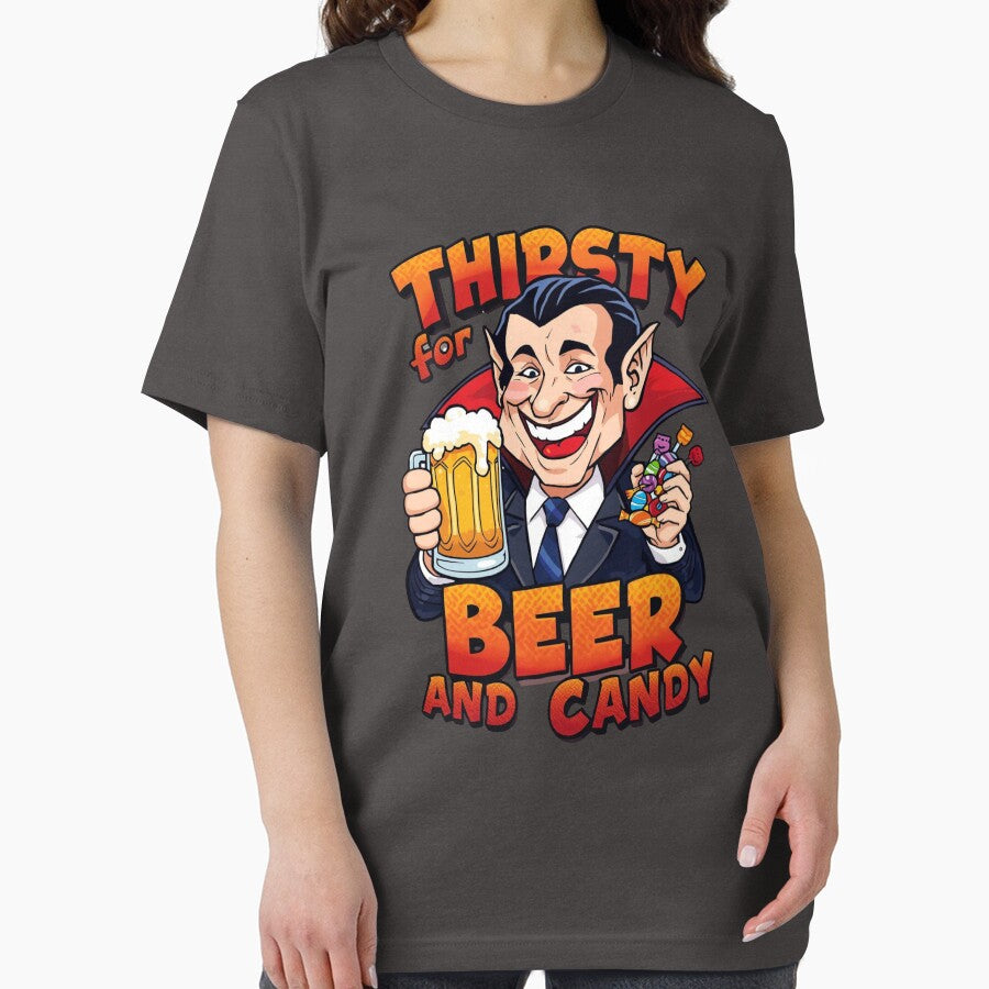 Dadcula – Thirsty for Beer and Candy Party Illustration by EcoArtTees T-Shirts, Hoodie, Sweatshirt (Image 2)