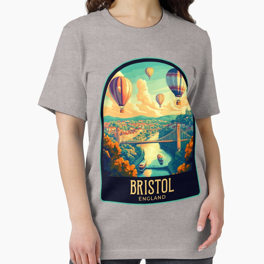 Bristol Vintage Travel Illustration by HomeLivingCo T-Shirts, Hoodie, Sweatshirt | BlankRebels.com (Image 2)