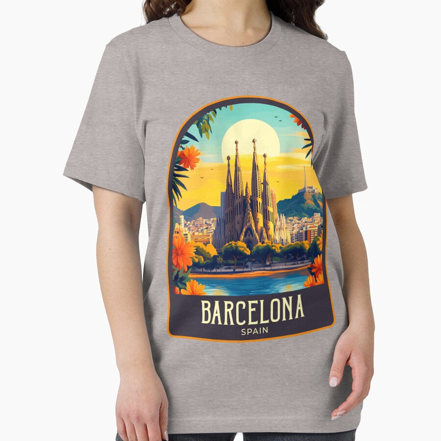Barcelona Vintage Travel Illustration by HomeLivingCo