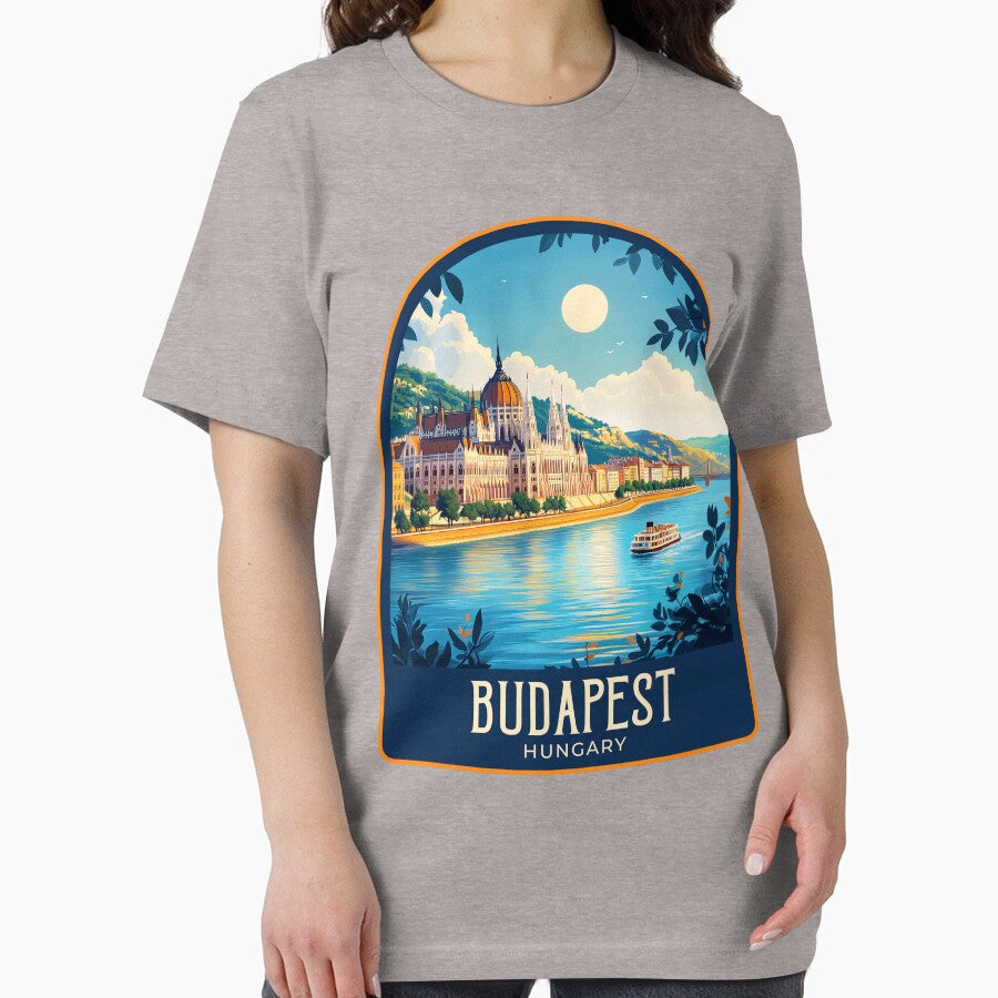 Budapest Vintage Travel Illustration T-Shirts, Hoodie, Sweatshirt