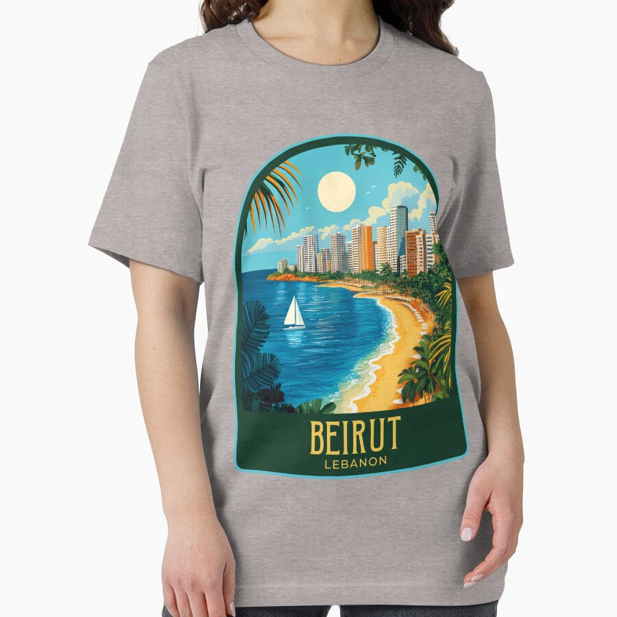 Beirut Vintage Travel Illustration by HomeLivingCo T-Shirts, Hoodie, Sweatshirt | BlankRebels.com (Image 2)
