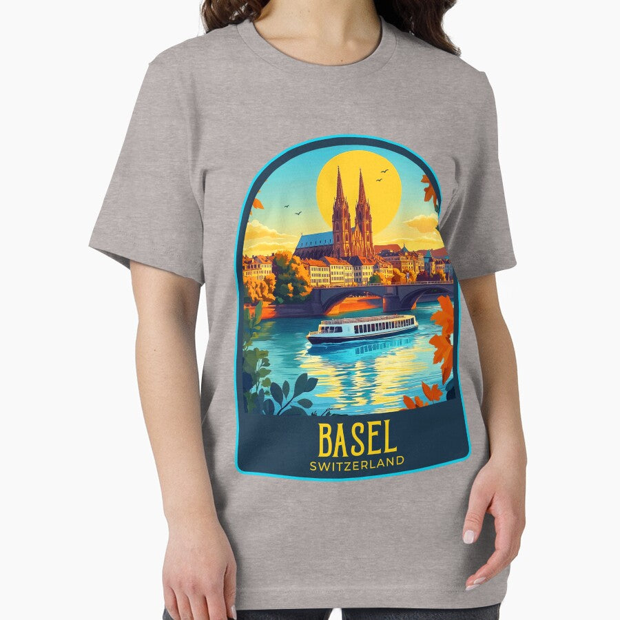 Basel Vintage Travel Illustration T-Shirts, Hoodie, Sweatshirt