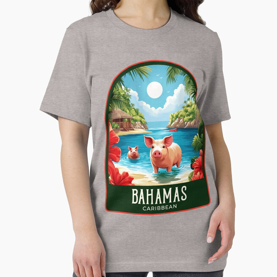 Bahamas Vintage Travel Illustration by HomeLivingCo T-Shirts, Hoodie, Sweatshirt | BlankRebels.com (Image 2)