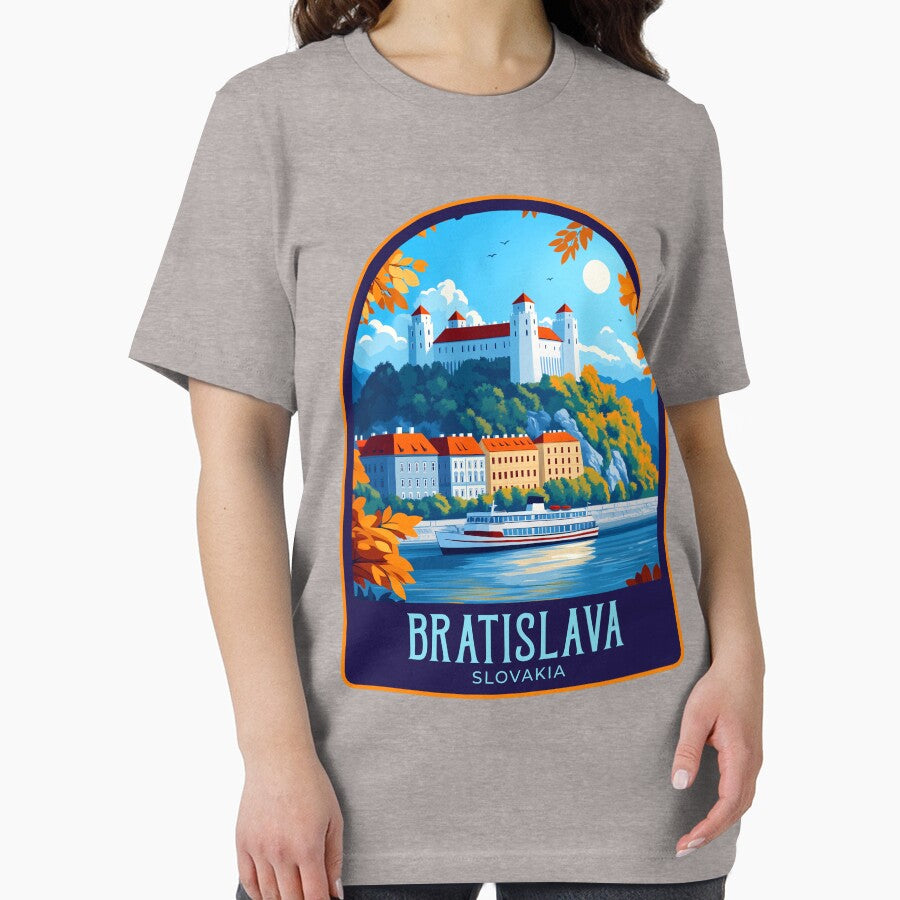 Bratislava Vintage Travel Illustration by HomeLivingCo T-Shirts, Hoodie, Sweatshirt | BlankRebels.com (Image 2)