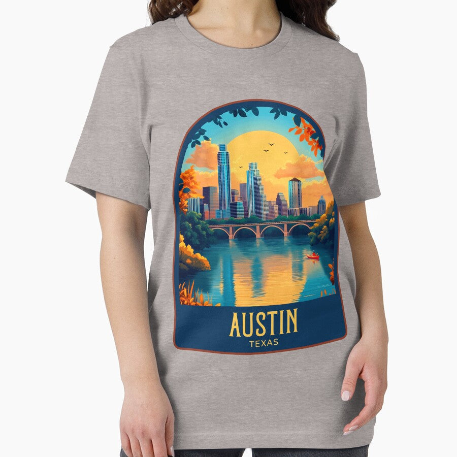 Austin Vintage Travel Illustration T-Shirts, Hoodie, Sweatshirt